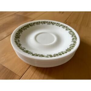 Corelle By Corning Crazy Daisy Spring Blossom Green Set of 4 Saucers